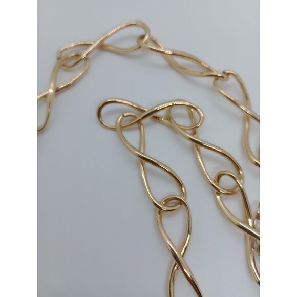 Vintage ALM Soho Gold Tone Infinity .:* 24-27" Chain Necklace *:. - Picture 5 of 8